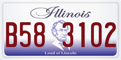 IL license plate B583102