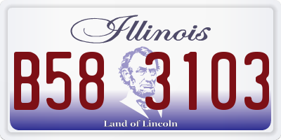IL license plate B583103