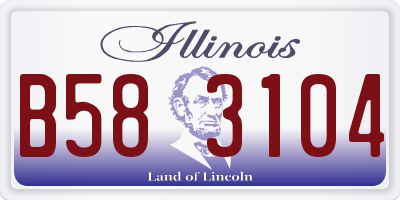 IL license plate B583104