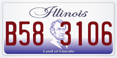 IL license plate B583106