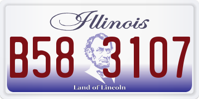 IL license plate B583107
