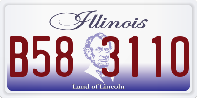IL license plate B583110