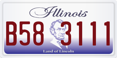 IL license plate B583111