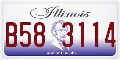 IL license plate B583114