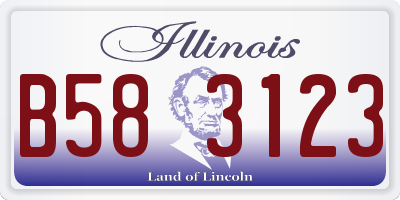 IL license plate B583123