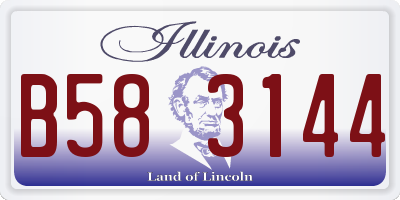 IL license plate B583144