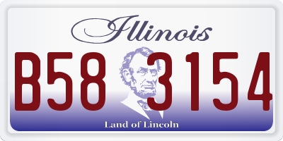IL license plate B583154
