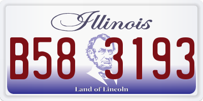 IL license plate B583193