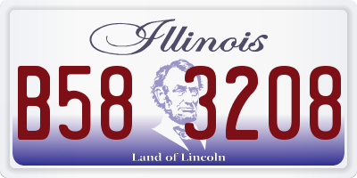 IL license plate B583208