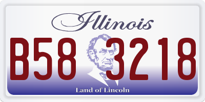 IL license plate B583218