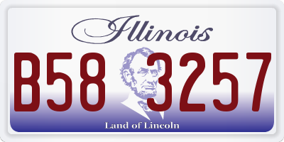 IL license plate B583257