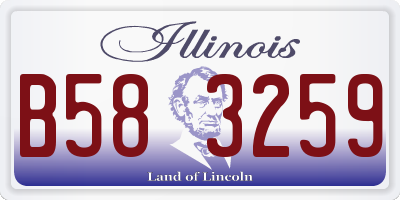 IL license plate B583259