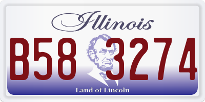 IL license plate B583274