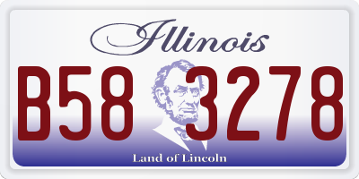 IL license plate B583278