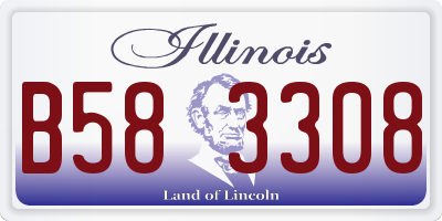 IL license plate B583308