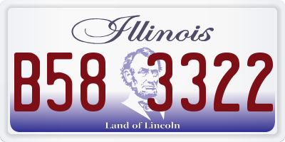 IL license plate B583322