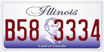IL license plate B583334