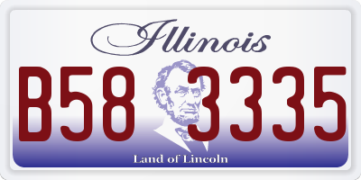 IL license plate B583335