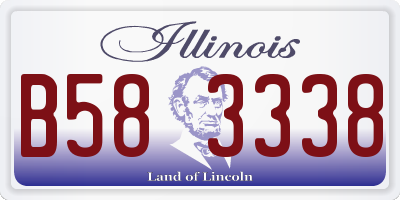 IL license plate B583338