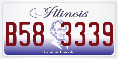 IL license plate B583339