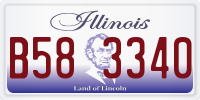IL license plate B583340