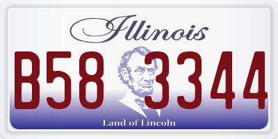 IL license plate B583344