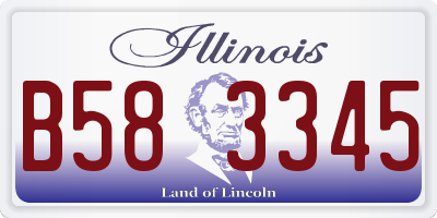 IL license plate B583345