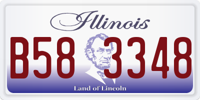 IL license plate B583348
