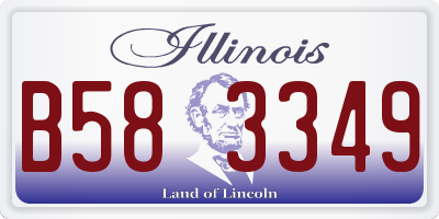 IL license plate B583349