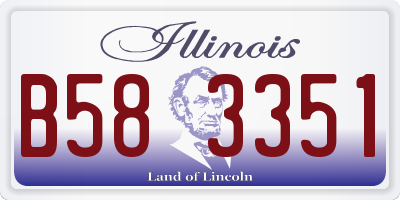 IL license plate B583351
