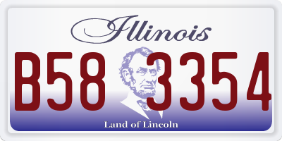 IL license plate B583354