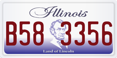 IL license plate B583356