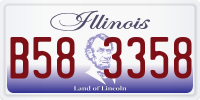 IL license plate B583358