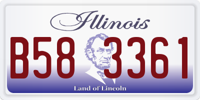 IL license plate B583361