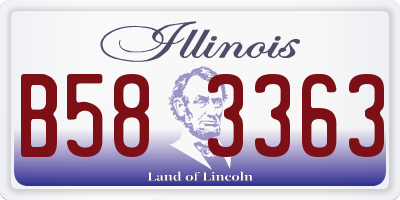 IL license plate B583363