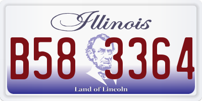 IL license plate B583364