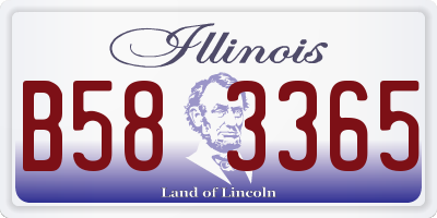 IL license plate B583365