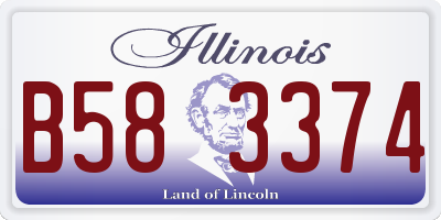 IL license plate B583374
