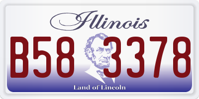 IL license plate B583378