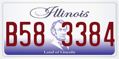 IL license plate B583384