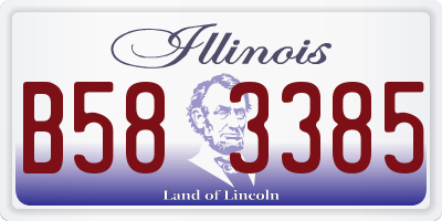 IL license plate B583385