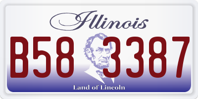 IL license plate B583387