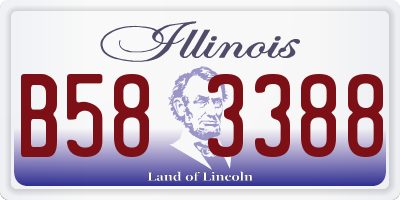 IL license plate B583388