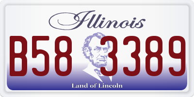 IL license plate B583389