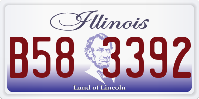 IL license plate B583392