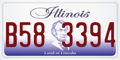 IL license plate B583394