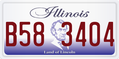 IL license plate B583404