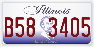IL license plate B583405