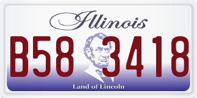 IL license plate B583418