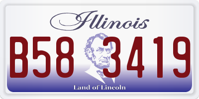 IL license plate B583419
